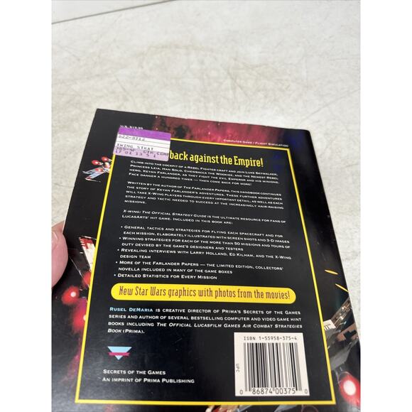 Star Wars X-Wing Prima Offical Strategy Guide ONLY Computer PC 1993 RARE - Picture 9 of 9